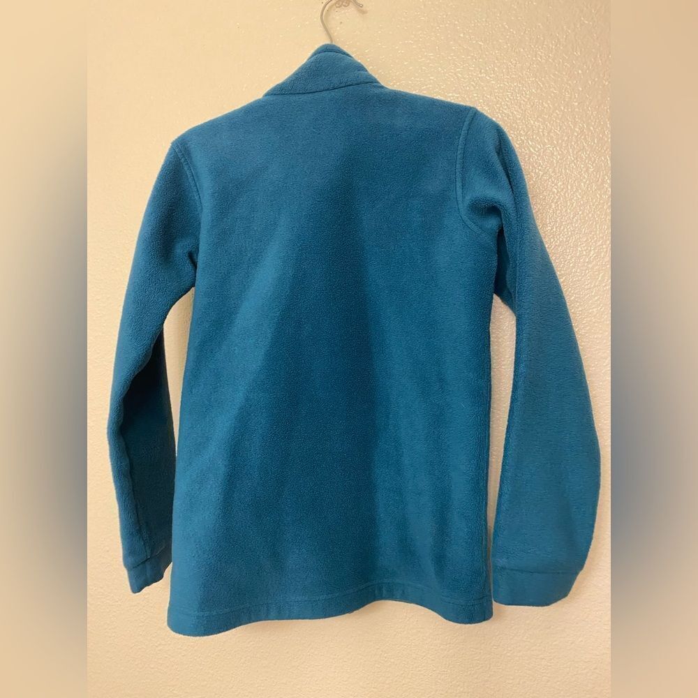 Columbia Youth Benton Springs Sweater fleece zip up jacket teal unisex M 10/12 - Picture 2 of 5